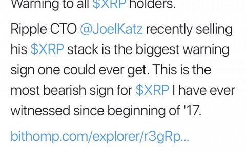 Ripple CTO 出售持有的XRP，引发社区担忧