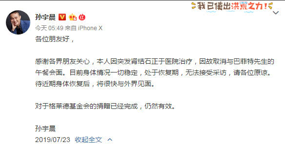 孙宇晨拍下天价午餐一个月：炒作不断，最终成为中国版“坏血”？