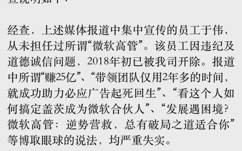 扒一扒被微软打脸的“传奇高管”：疑为发币项目站台，合伙人是翻译有误