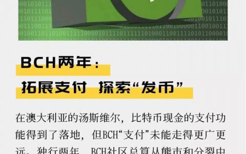 BCH两年：拓展支付 探索“发币”