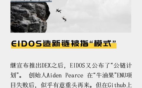 EIDOS造新链被指“模式”