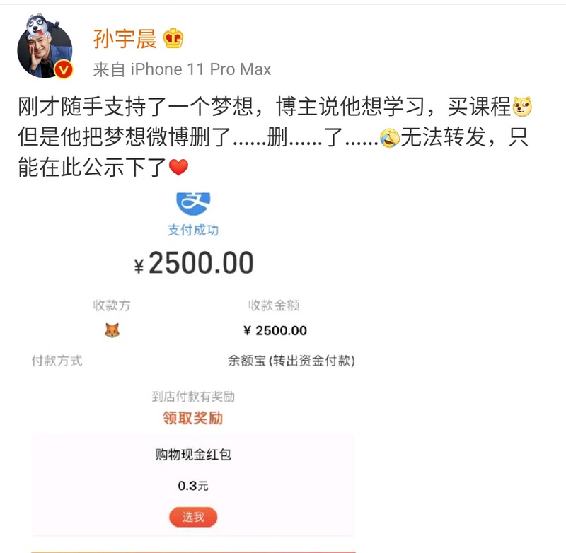 诸大V入坑孙宇晨“最暖话”，微博沦为大型乞讨现场