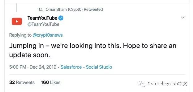 YouTube声称误删加密货币视频，但仍未有实质性进展