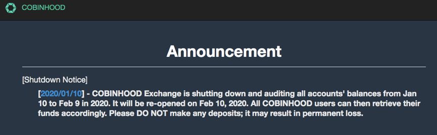 Cobinhood临停 小平台频出“截币”招