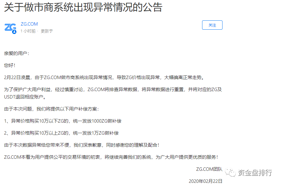 “ZG交易所”平台币一夜暴跌97%，割韭菜的手段越来越熟练了