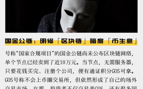 国金公链：明修「区块链」 暗度「币生意」