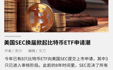 美国 SEC 换届掀起比特币 ETF 申请潮