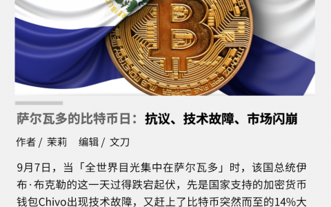 萨尔瓦多的比特币日：抗议、技术故障、市场闪崩